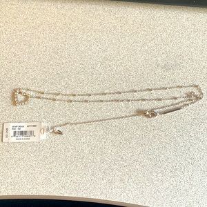 Kendra Scott silver heart necklace new with tags and original pouch and bag